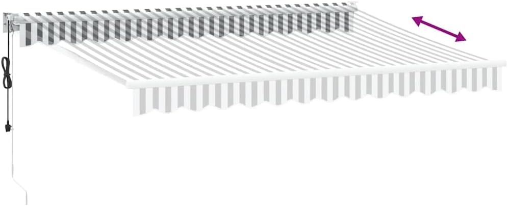 vidaXL Markise Einziehbar, Gelenkarmmarkise Wandmontage, Sonnenmarkise für Garten Terrasse, Balkonma