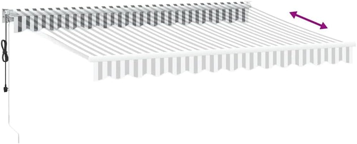 vidaXL Markise Einziehbar, Gelenkarmmarkise Wandmontage, Sonnenmarkise für Garten Terrasse, Balkonma