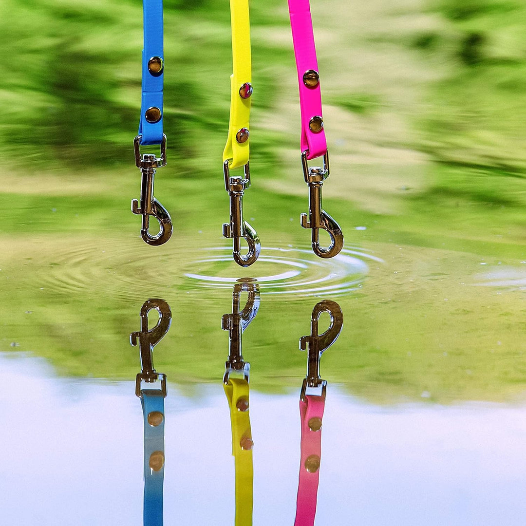 10m Schleppleine, Hundeleine, Handschlaufe, Neon-Gelb, extra schmal, schmutz- und wasserabweisend 10