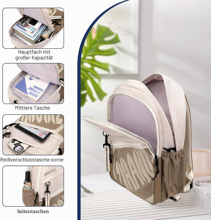 Schulrucksack Teenager Rucksack mit Rollen Kinder Schultasche Trolley Schulranzen mit Rollen Jungen
