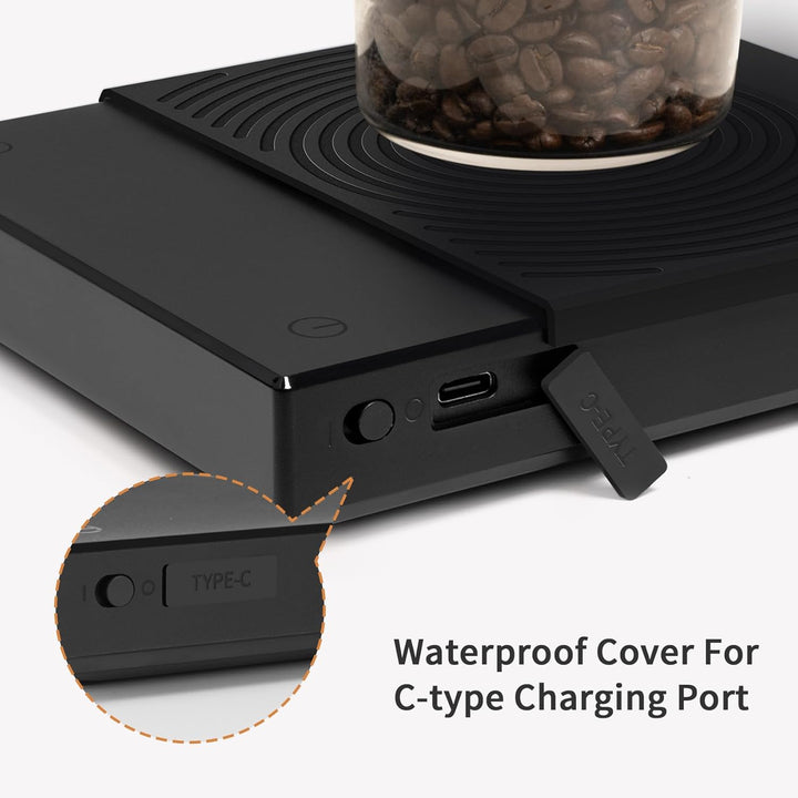 TIMEMORE Kaffeewaage Basic 2.0 Elektronische Espressowaage mit Wasserdurchflussmenge und Timer-Funkt