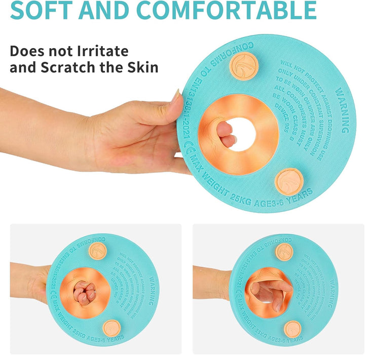 kaianda - Pack of 6 Swimming Sleeves, Swimming Armbands for Children, Swimming aid Swimming Discs, F