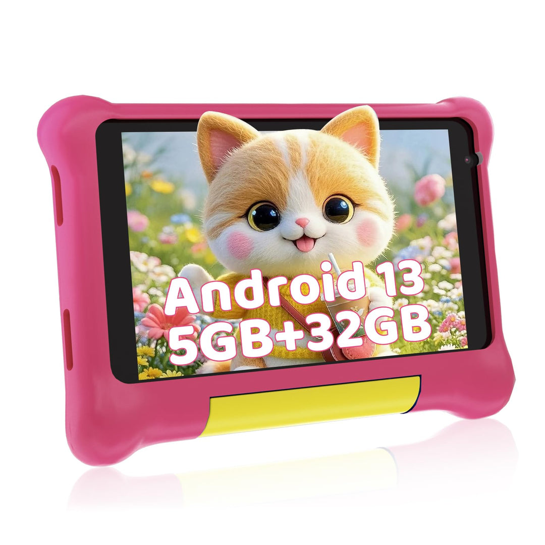 Kinder-Tablet 7 Zoll Android 13 Tablet für Kinder, 5 GB RAM, 32 GB ROM (TF 128 GB), Kindersteuerung,