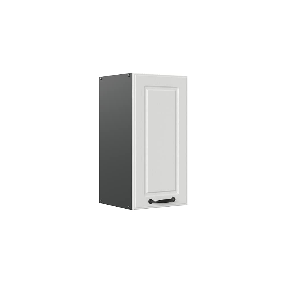 Vicco Hängeschrank R-Line, hängender Küchenschrank, Weiss Landhaus/Anthrazit, 30 cm Weiss Landhaus H