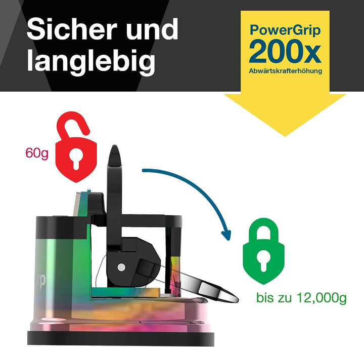AnySharp Pro Metall Messerschärfer, Freihändige Sicherheit, PowerGrip Saugnapf, Schärft alle Küchenm