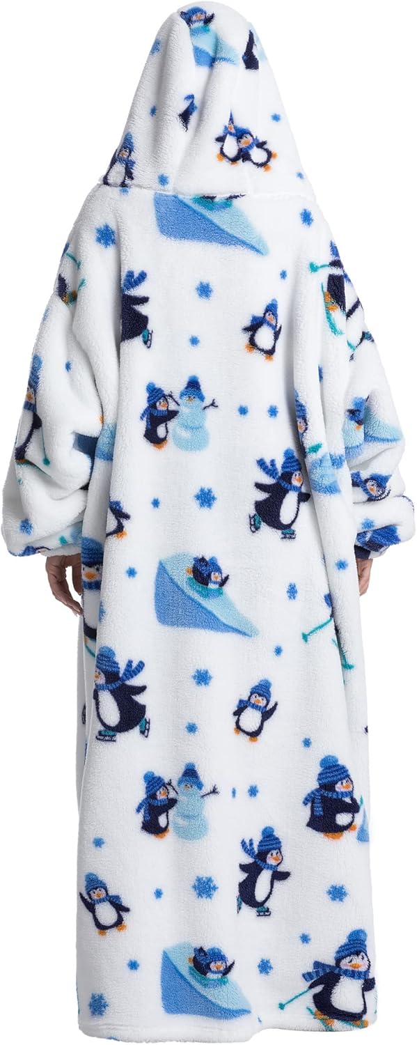 Verlängert Übergrosse Hoodie Decke,Decken Hoodie Damen mit Tasche und Kapuze,Superweiche und Warme K
