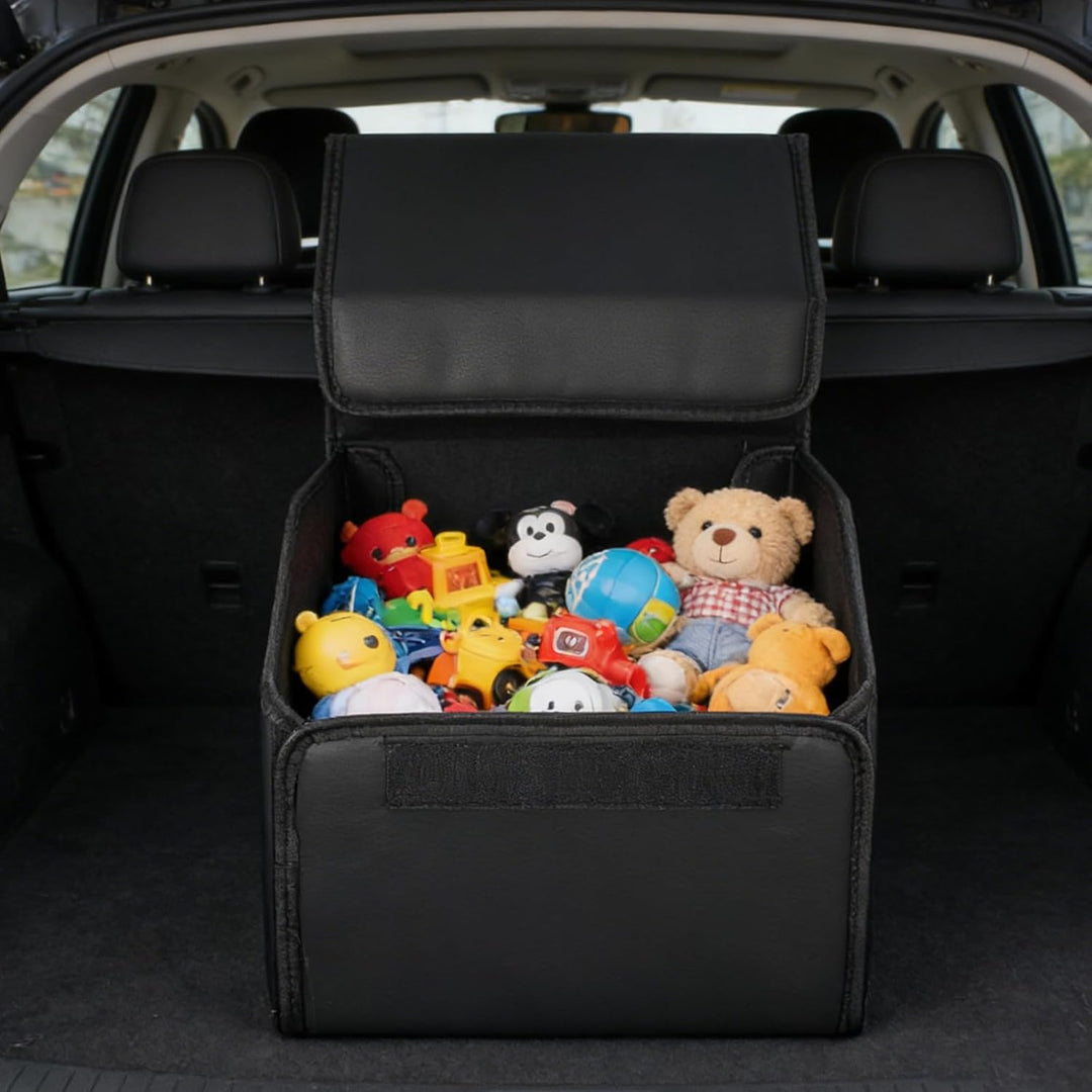 Faltbarer Wasserdichter PU Kofferraum-Organizer – Verschleissfeste Auto Aufbewahrungsbox, Grosser fa