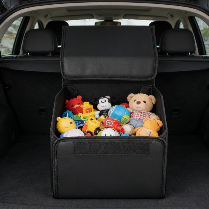 Faltbarer Wasserdichter PU Kofferraum-Organizer – Verschleissfeste Auto Aufbewahrungsbox, Grosser fa