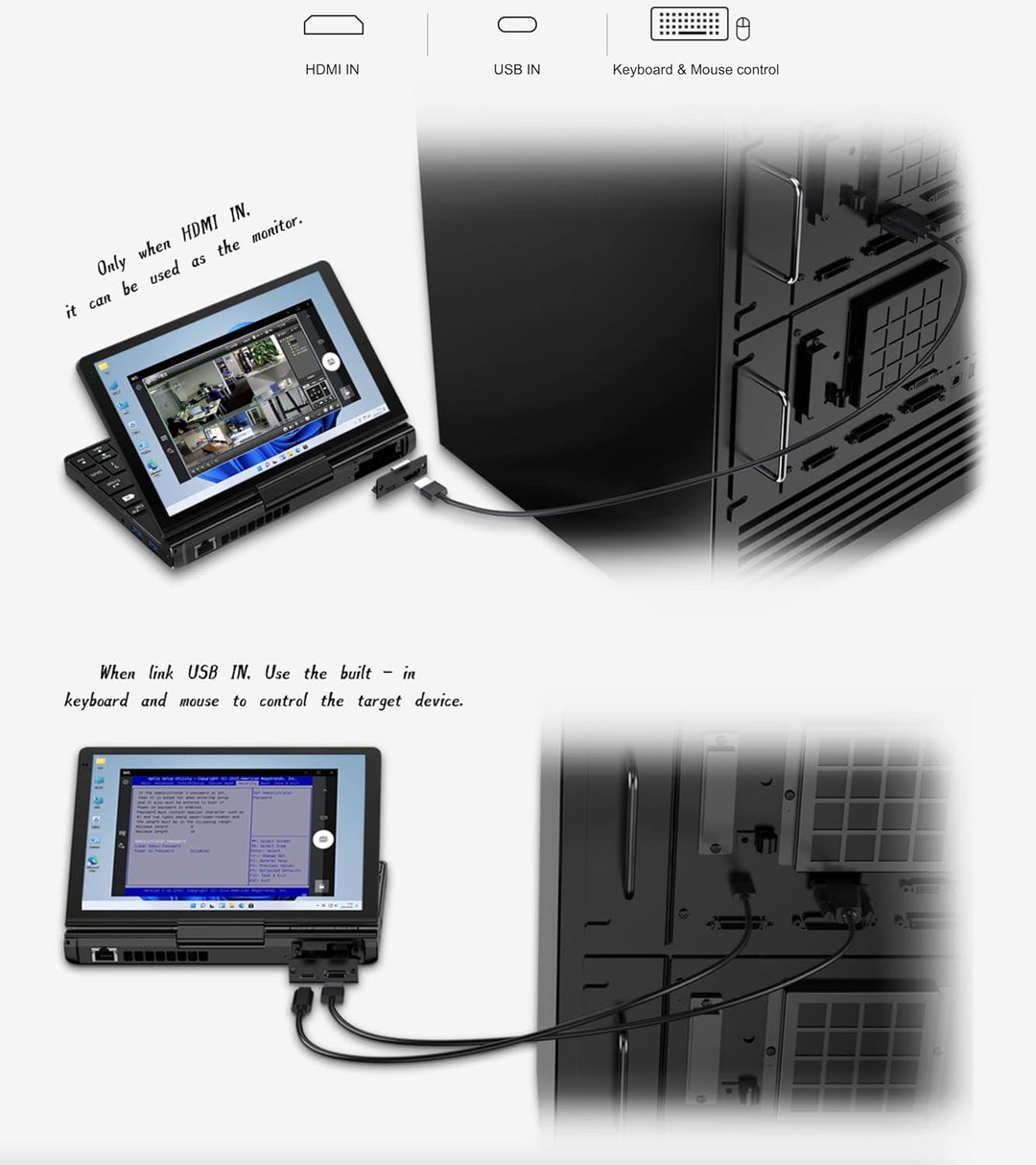 Original KVM und RS-232 Erweiterungsmodule für GPD Pocket 3