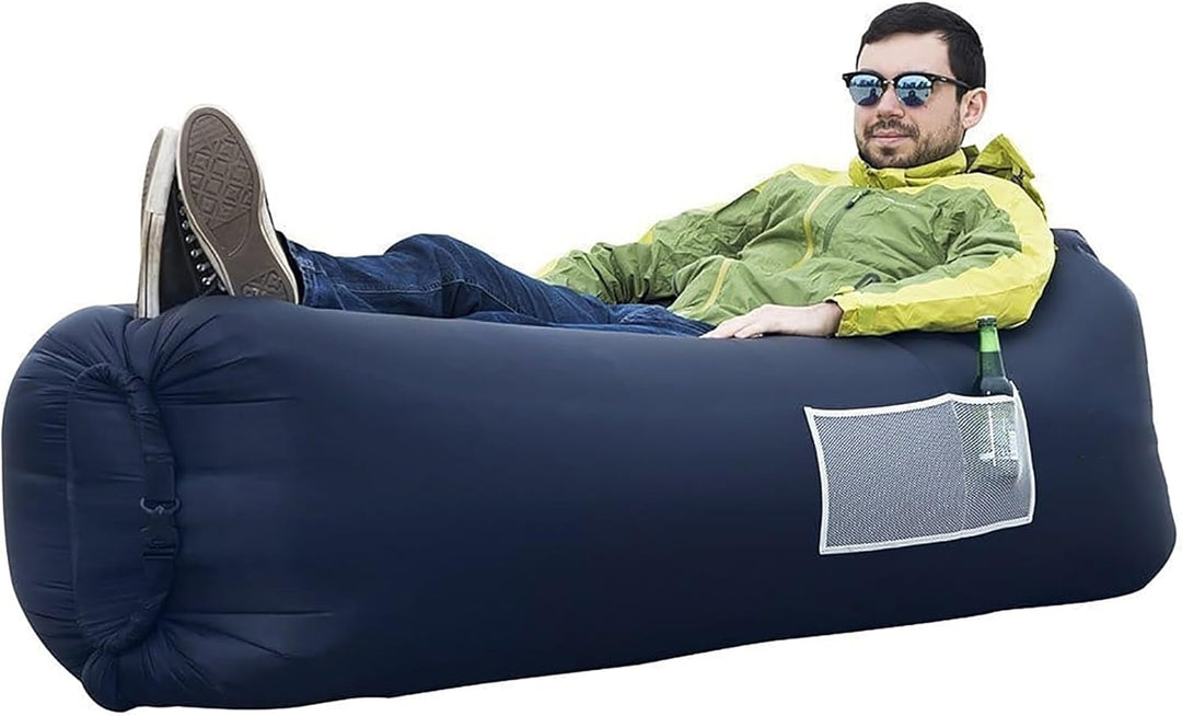 AngLink Luftsofa 2022, Neuer Kissenentwurf, wasserdichtes, aufblasbares Air Lounger mit 2 Lufteinlas