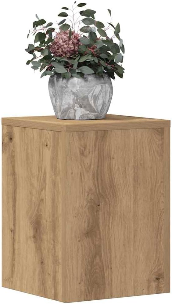 Pflanzenständer 2 STK. Artisan-Eiche 25x25x35 cm Holzwerkstoff Pflanzenregal, Blumenregal Indoor/Out