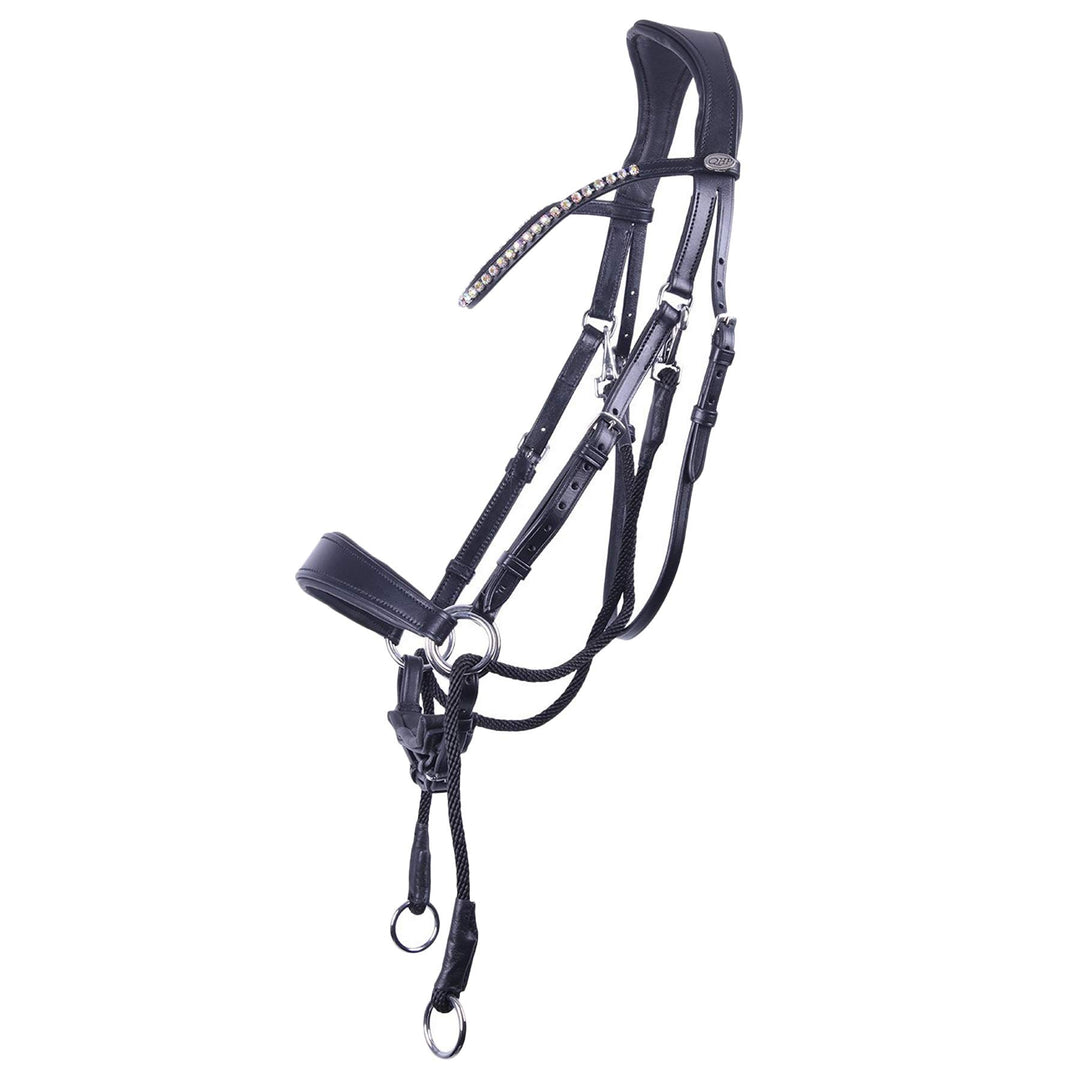 QHP Gebisslose trense Sunna - Size Pony Pony Schwarz, Pony Schwarz