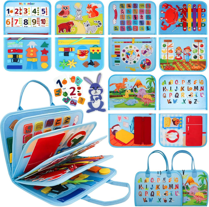 RunHero Busy Board Montessori Spielzeug Baby ab 1 Jahr Quiet Book Activity Board Motorikspielzeug Fi