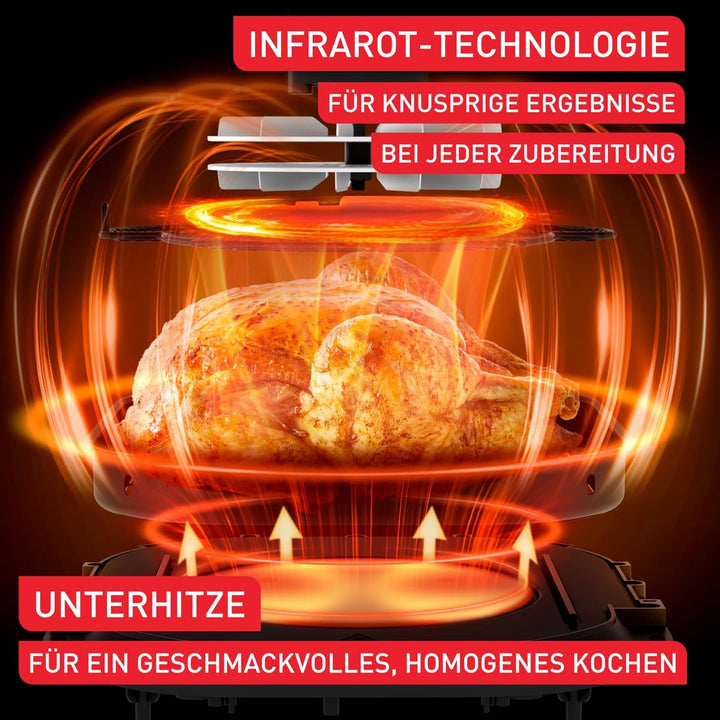 Tefal Easy Fry Infrared Heissluftfritteuse, bis zu 99% weniger Fett, Infrarottechnologie, 7 Liter, d