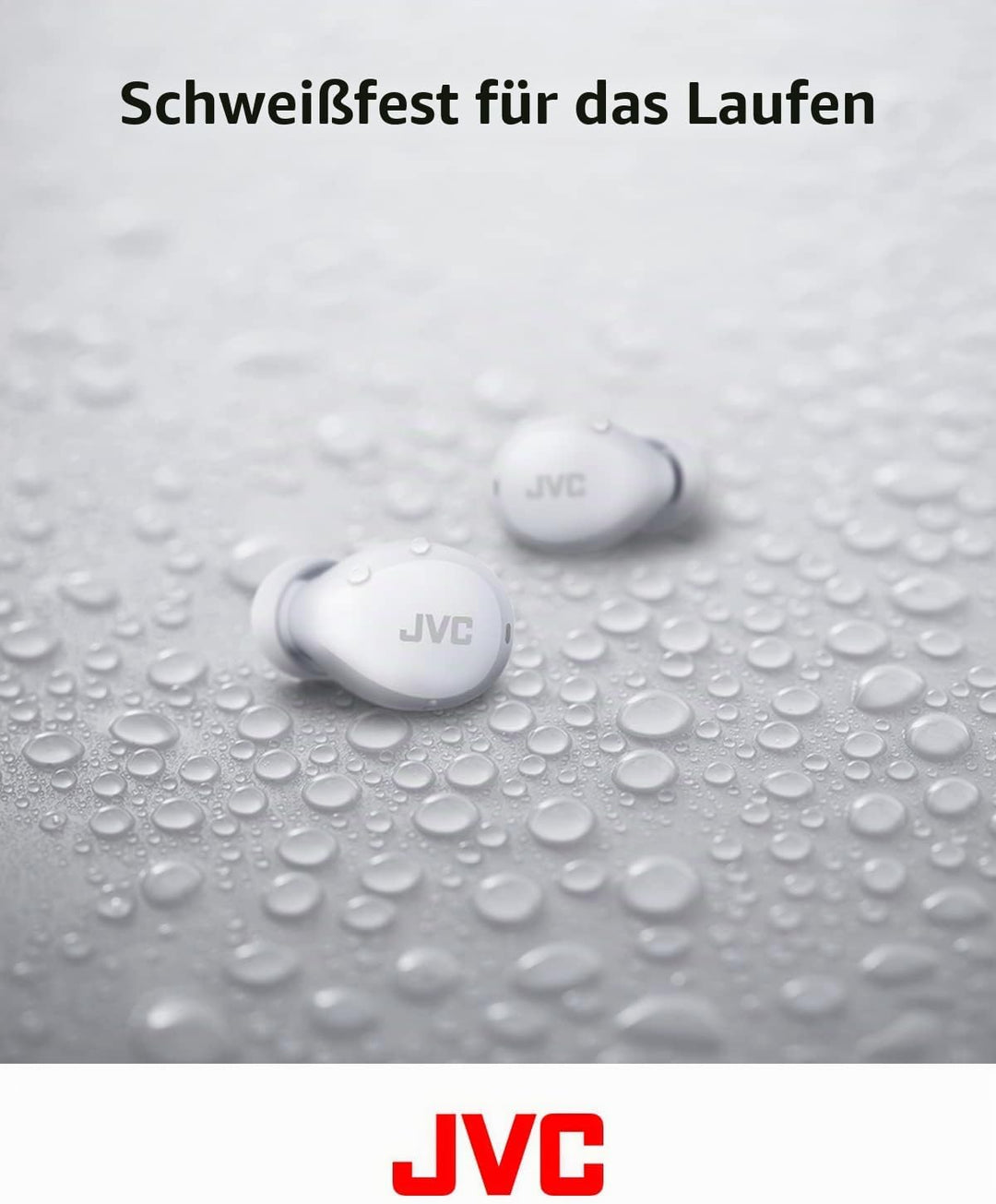 JVC HA-Z66T-W Gumy Mini Wireless Earbuds, klein, Ultraleicht, 3 Sound Modi (Bass/Clear/Normal), Wass