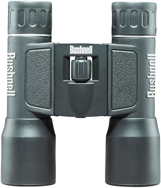 Bushnell, kompaktes, zusammenklappbares Dachkantprismen-Fernglas der Powerview-Serie grau 16 x 32mm
