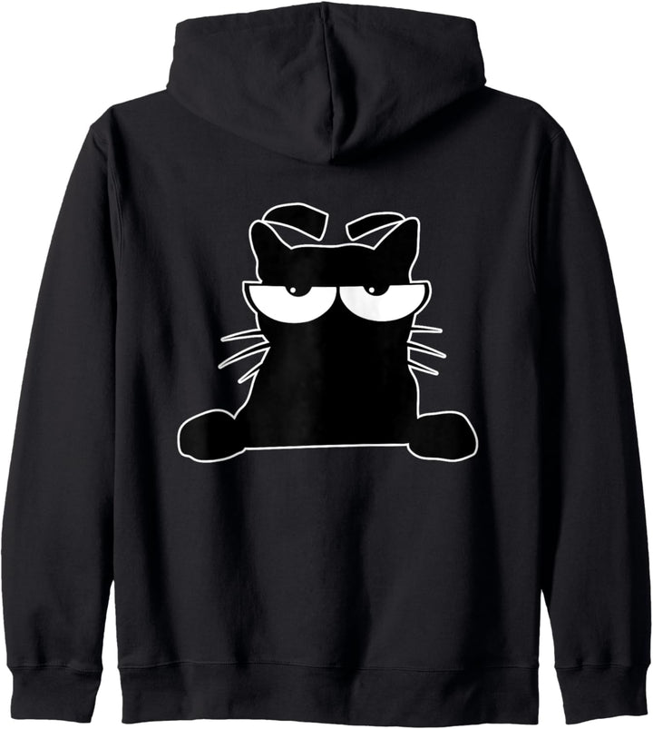 Die schwarze Katze Pausenjacke - Was schaust Du? Probleme? Kapuzenjacke