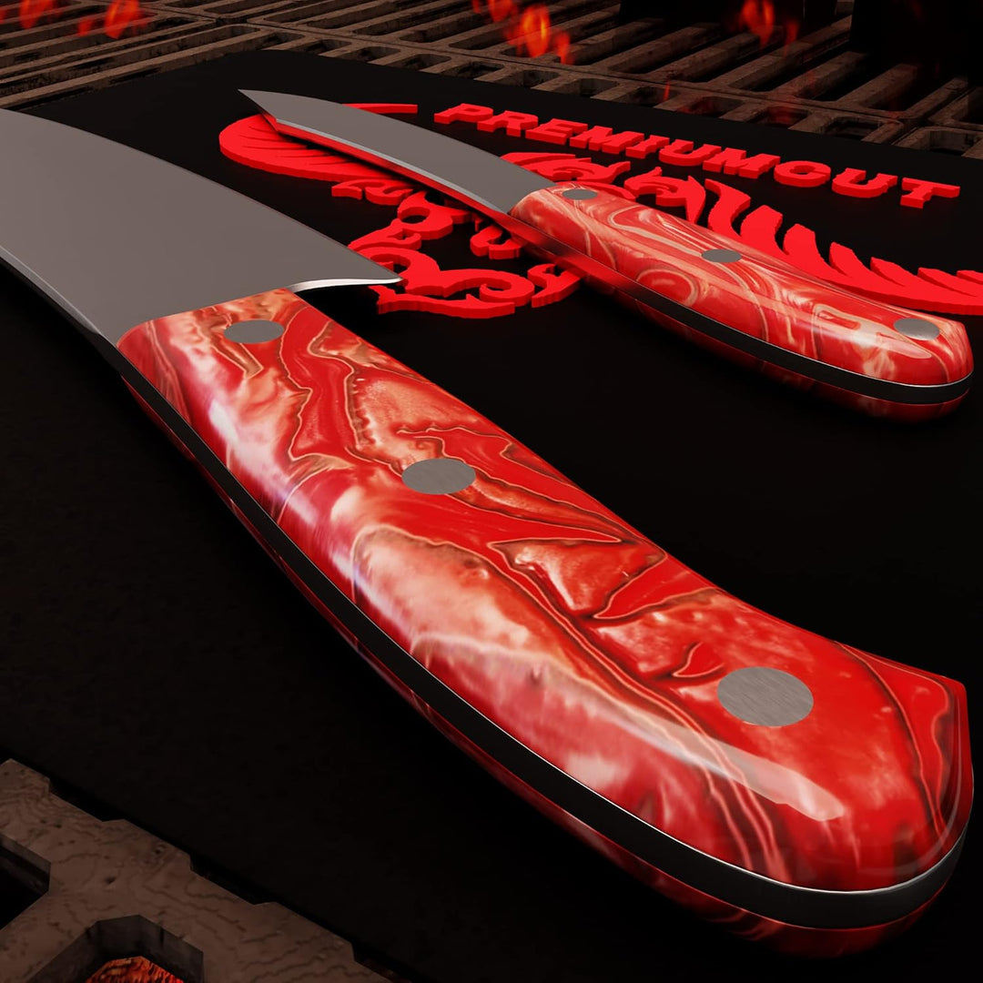 Giesser seit 1776 - Made in Germany - Messerset 2 teilig, Red Diamond, PremiumCut, Kochmesser 20 cm,