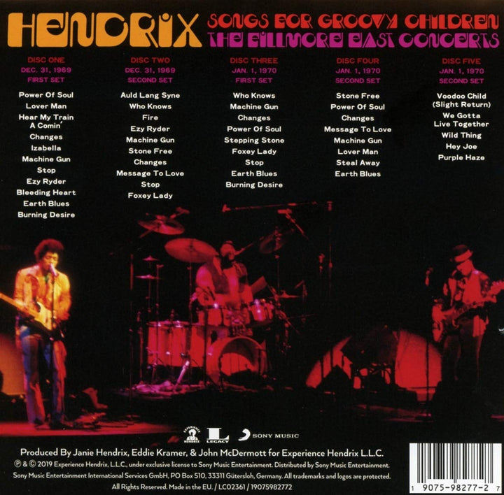 Songs for Groovy Children: the Fillmore East Conce, Audio-CD