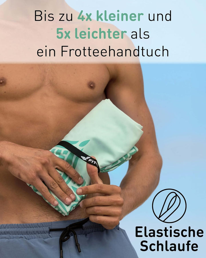 Fit-Flip Strandtuch XXL aus Mikrofaser - leicht und schnelltrocknend - 100% recyceltes Strandhandtuc