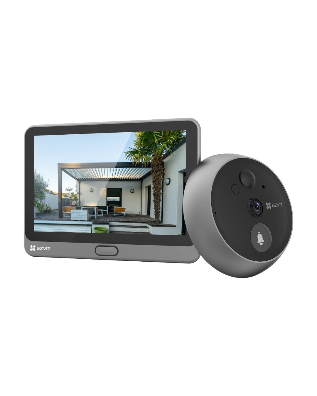 EZVIZ WLAN Türklingel mit 166° Weitwinkel und PIR-Sensor, 2MP Türspion Kamera mit 4,3 Zoll Farbbilds