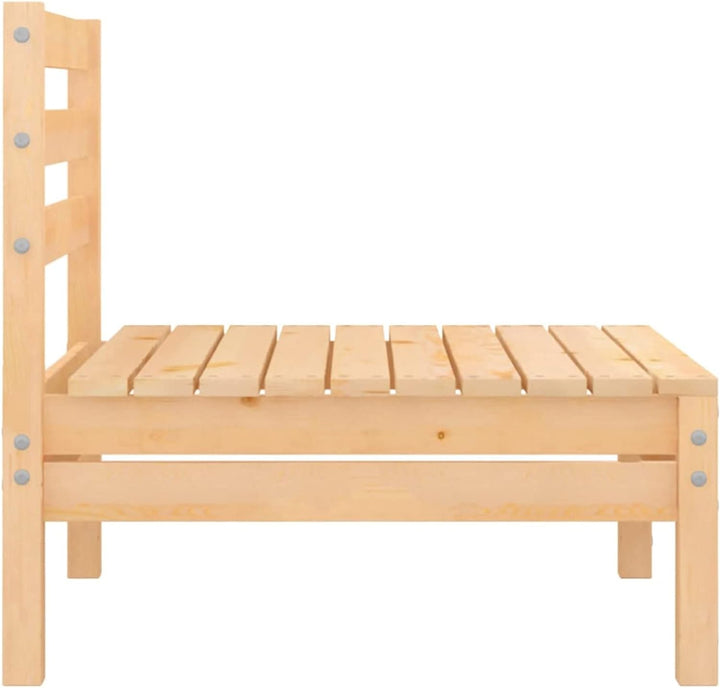 Tidyard 2 STK. Garten Mittelsofa Einzelsofa Modular Gartensofa Holzsofa Gartenmöbel Sofa Kiefer Mass