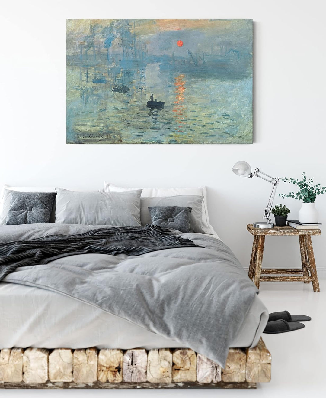 Claude Monet - Impression Sonnenaufgang als Leinwandbild / Grösse: 100x70 cm / Wandbild / Kunstdruck
