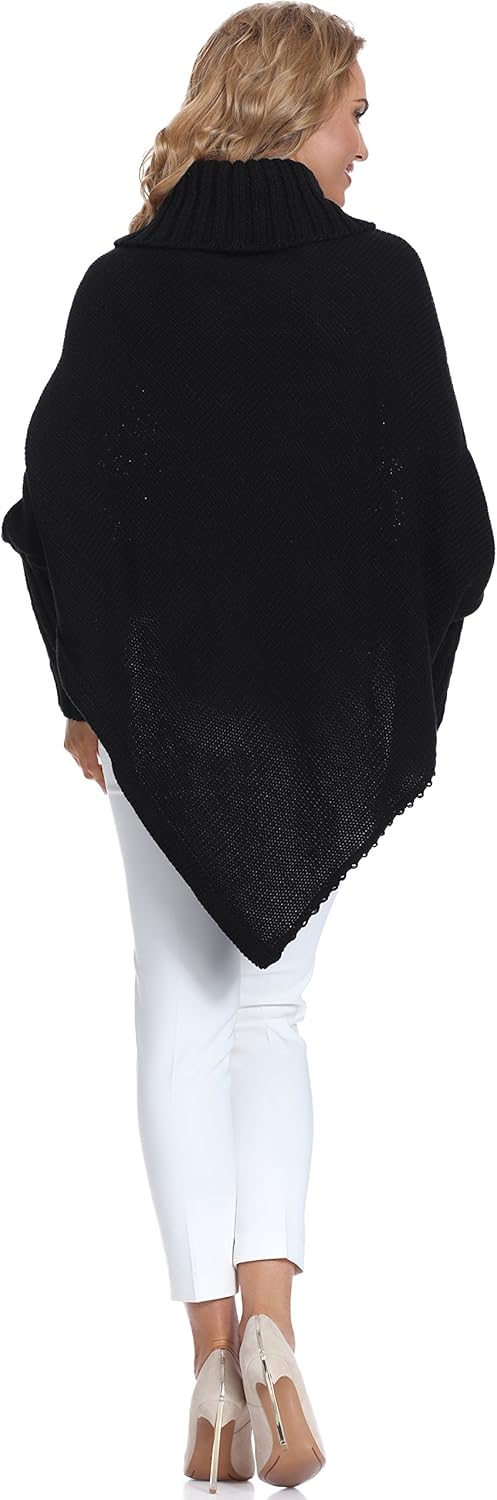 Merry Style Damen Poncho M83N4 Einheitsgrösse Schwarz, Einheitsgrösse Schwarz