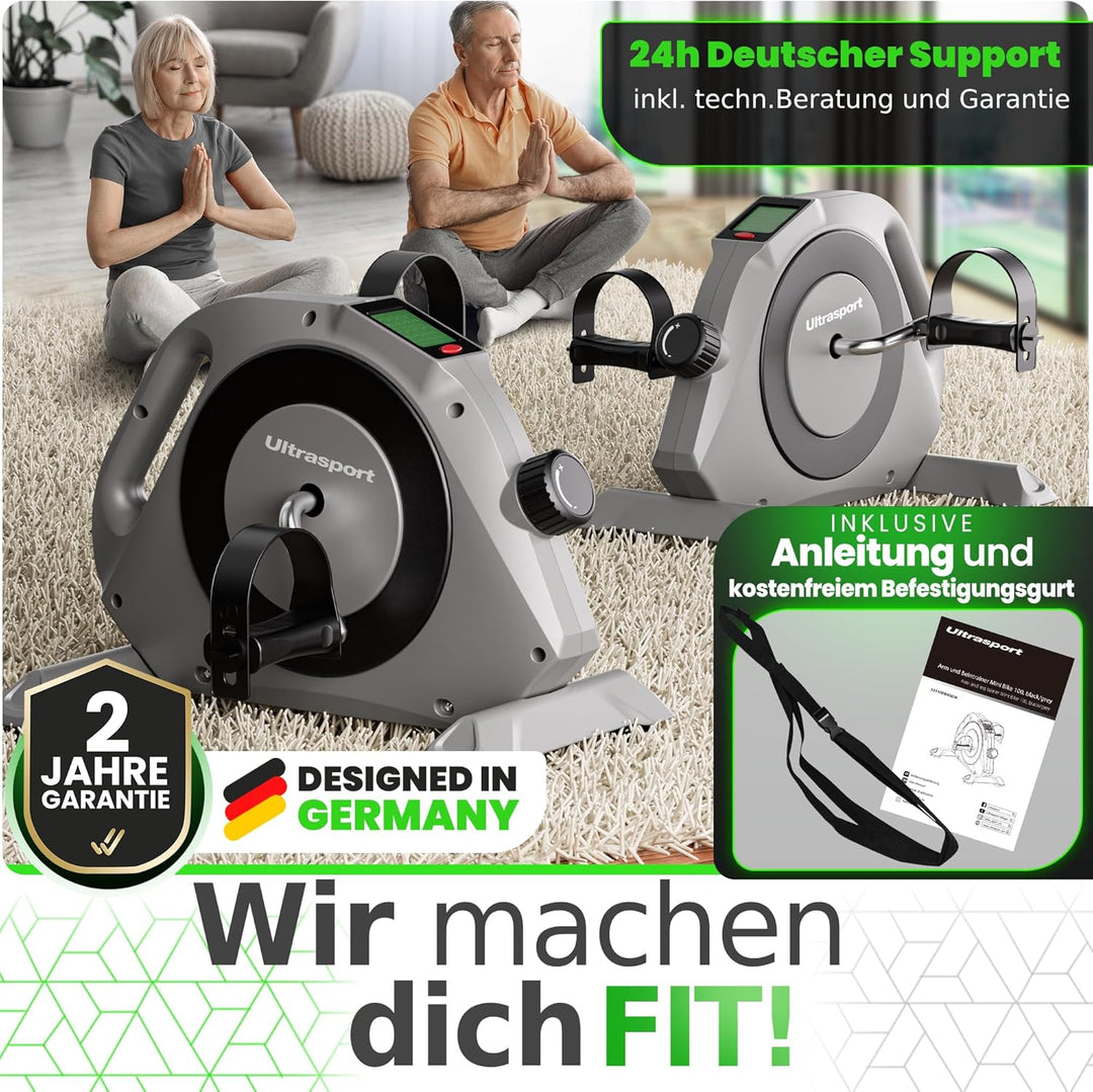 Ultrasport Mini Bike 2in1/3in1, Mini-Heimtrainer, Arm- und Beintrainer, Heimtrainer, Pedaltrainer fü