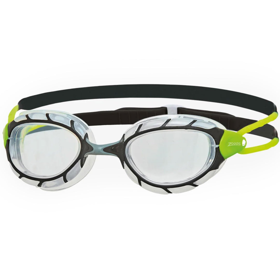 Zoggs Unisex Predator Schwimmbrille Schwarz/Limetten/Transparent S Single, Schwarz/Limetten/Transpar