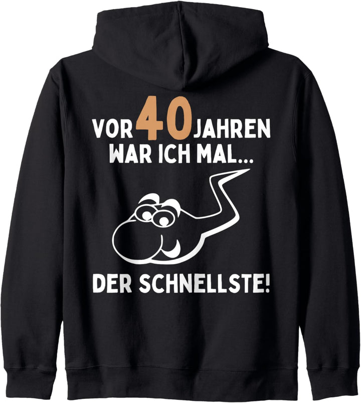 40. Geburtstag Mann Frau 40 Jahre Spruch Lustig Geburtstags Kapuzenjacke