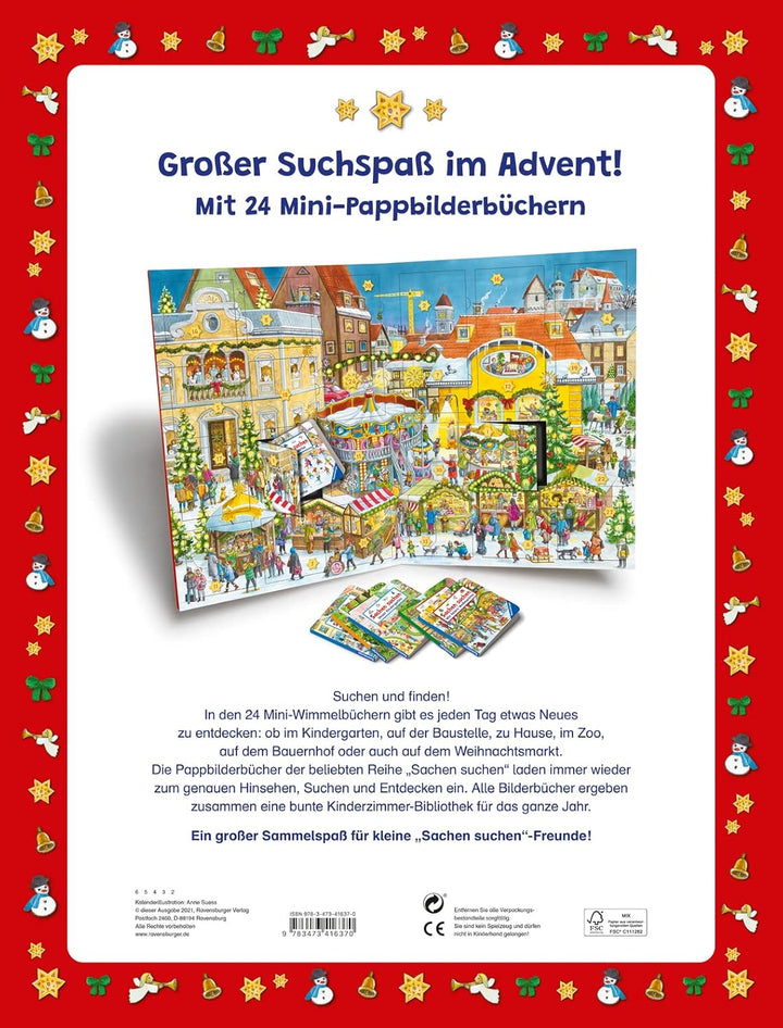 Mein Sachen suchen Adventskalender: Mit 24 Pappbilderbüchern, Kalender