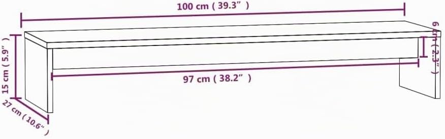 vidaXL Monitorständer Schreibtischaufsatz Monitorerhöhung Bildschirm Aufsatz Bildschirmerhöhung Bild