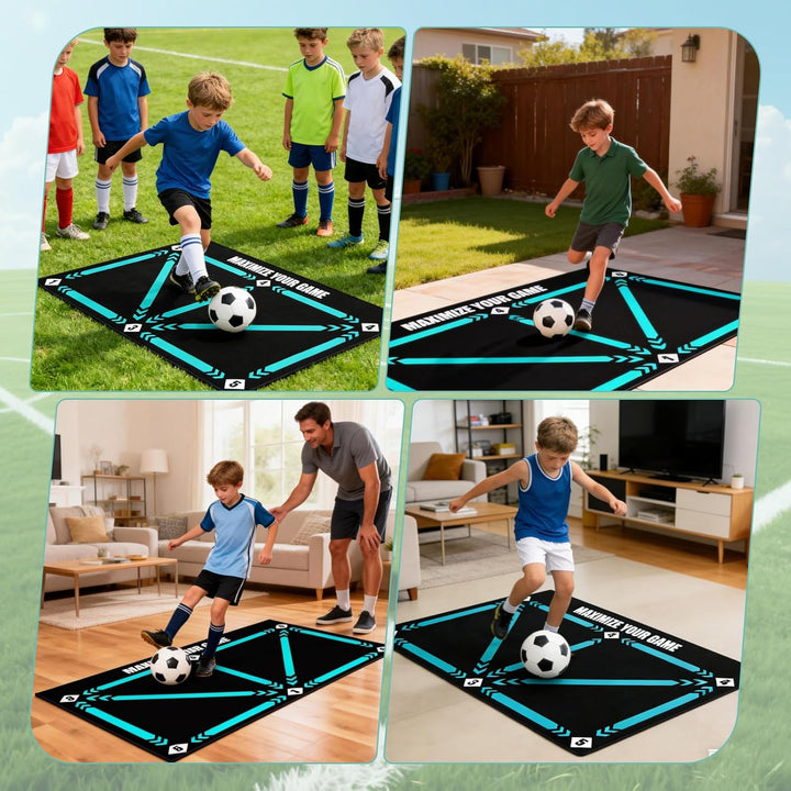 60 X 90cm Fussballmatte Training Kinder Stossdämpfende Fussball Matte Ballkontrolle Fussball Trainin