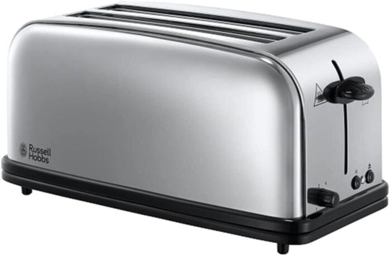 Russell Hobbs Toaster [2-Schlitz-Langschlitz für 4 Scheiben/2 breite Brotscheiben] Victory Edelstahl