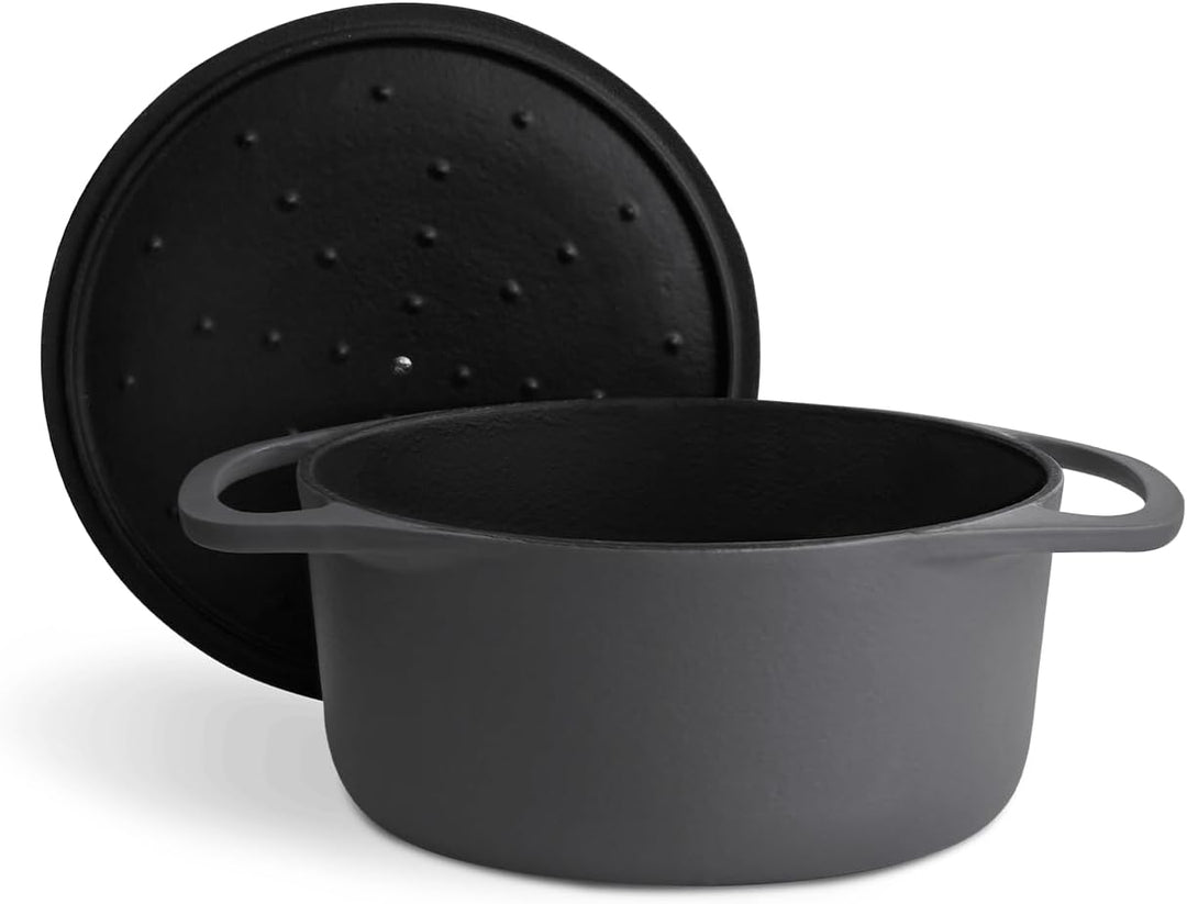 SPRINGLANE Cocotte mit Deckel – Gusseisen Topf Bräter Schmortopf Kochtopf Induktion – 24 cm rund, 4