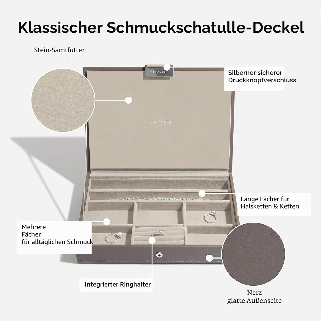 Stackers Classic Nerzgrau Klassisch Schmuckschatulle - 5 Mink, Mink
