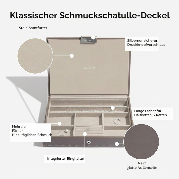 Stackers Classic Nerzgrau Klassisch Schmuckschatulle - 5 Mink, Mink