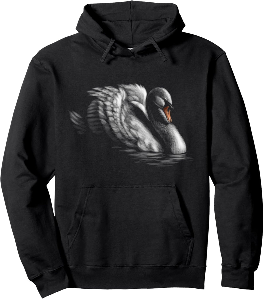 Schwan Portrait Jungen Mädchen Frauen Männer Pullover Hoodie