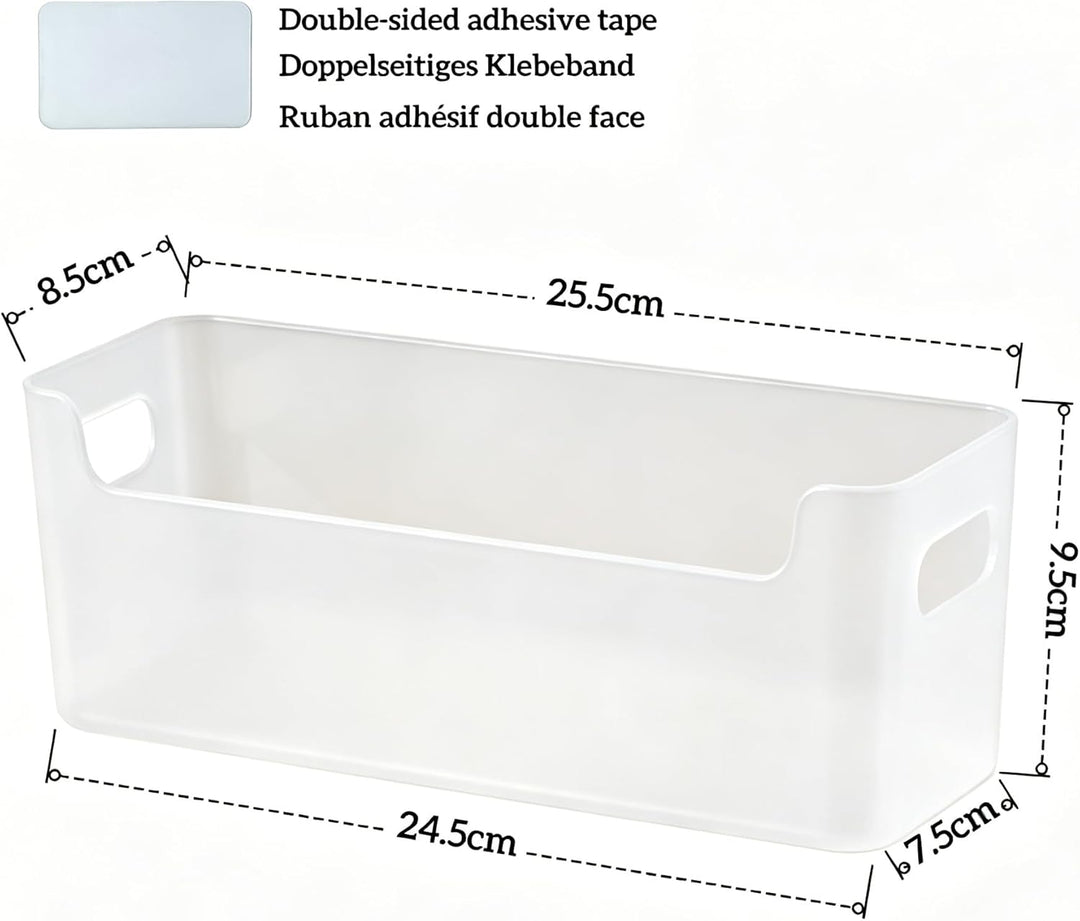 4 Stück Aufbewahrungsboxen mit Griff,Niedrigeren Vorderseite Aufbewahrungskorb,Aufbewahrungsbox Kuns