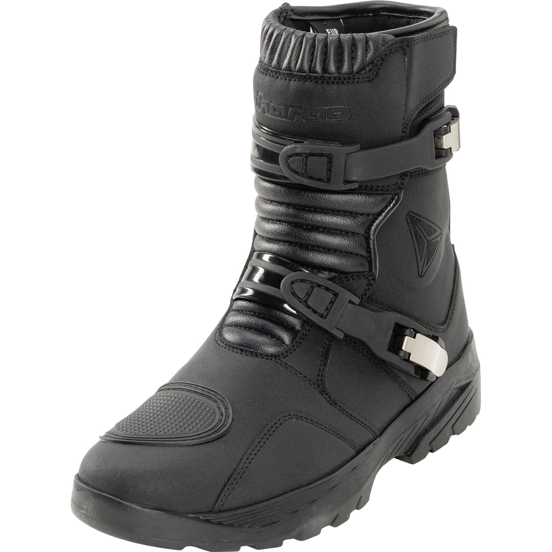 Pharao Robson WP Damen Motorradstiefel Kurz - Atmungsaktiv - Wasserabweisend 39 EU Schwarz, 39 EU Sc