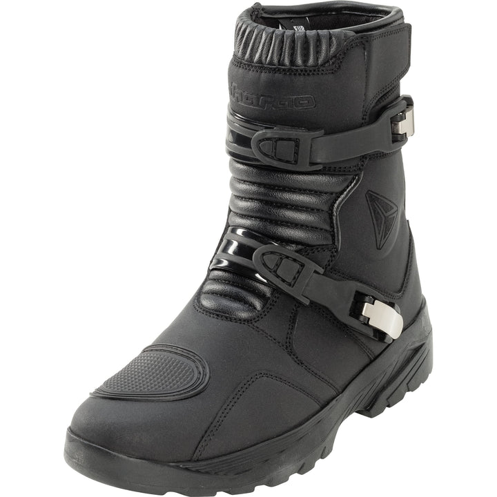 Pharao Robson WP Damen Motorradstiefel Kurz - Atmungsaktiv - Wasserabweisend 39 EU Schwarz, 39 EU Sc