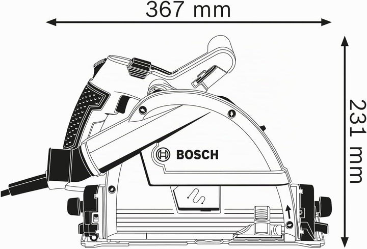 Bosch Professional Tauchsäge GKT 55 GCE (1.400 Watt, inkl. Kreissägeblatt Best for Wood, 165 mm Säge