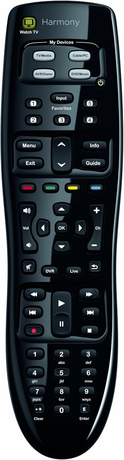 Logitech HARMONY 350 Universalfernbedienung, Ersetzt bis zu 8 Fernbedienungen, Unterstützt mehr als