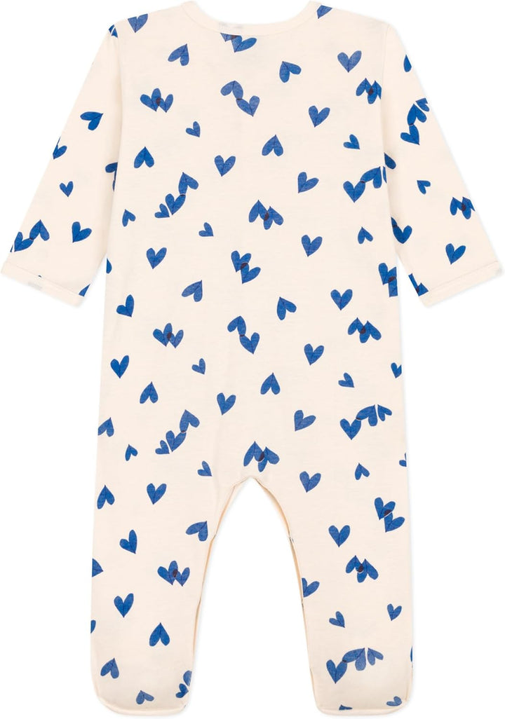 Petit Bateau Unisex Baby Pyjama zum Schlafen gut 3 Monate Weiss Avalanche / Mehrfarbig, 3 Monate Wei