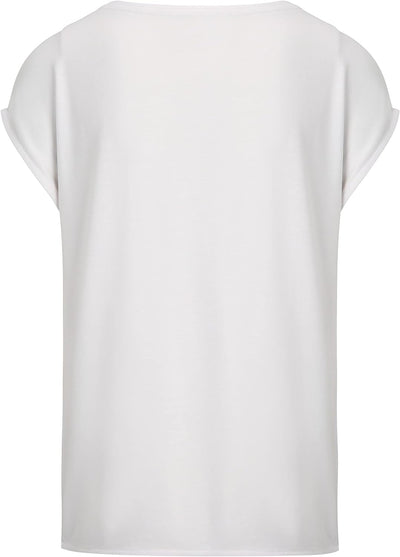 Tamaris Damen ALBONY Drop Shoulder Rundhalsausschnitt T-Shirt XS Bright White, XS Bright White