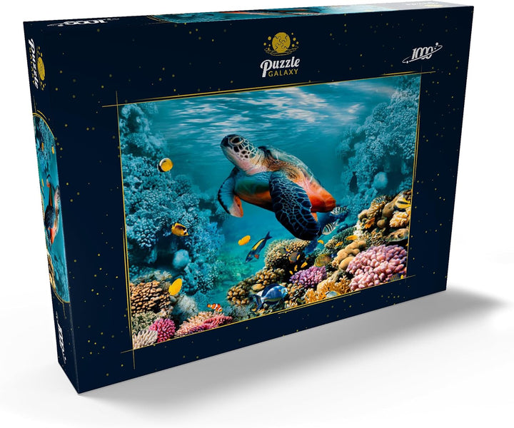 Unterwasserwelt mit Schildkröte und Korallen - Premium 1000 Teile Puzzle - MyPuzzle Sonderkollektion