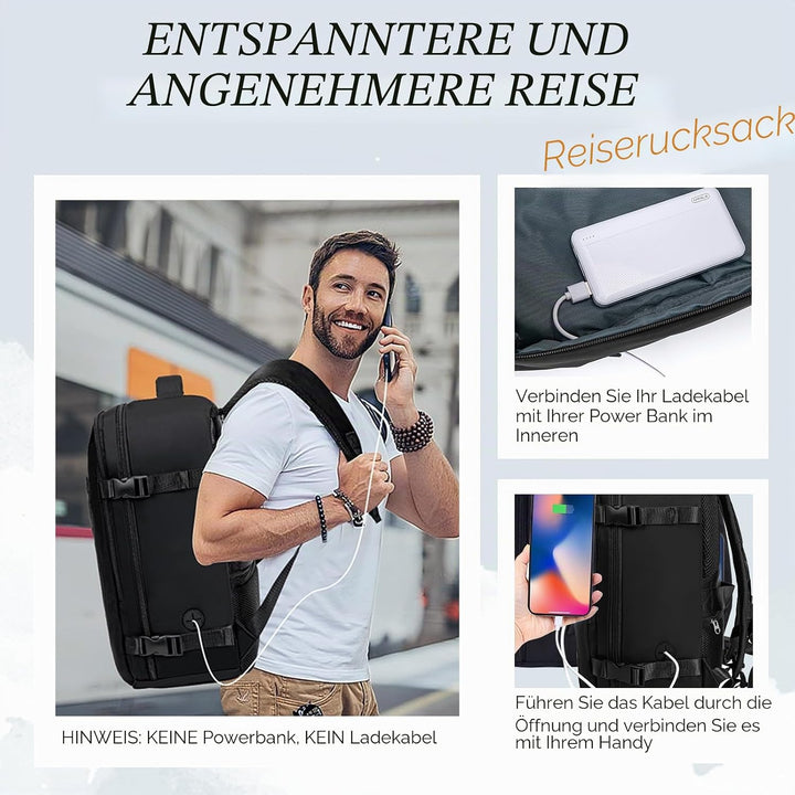 VMIKIV Handgepäck Rucksack für Easyjet 45x36x20 Reiserucksack Damen Herren für Laptop 15,6 Zoll 32L