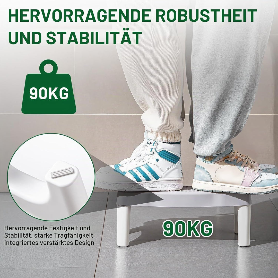 Toilettenhocker,Klohocker,Hocker Toilette mit Anti-Rutsch-Pads,Ergonomischer WC Hocker Tragbarer für
