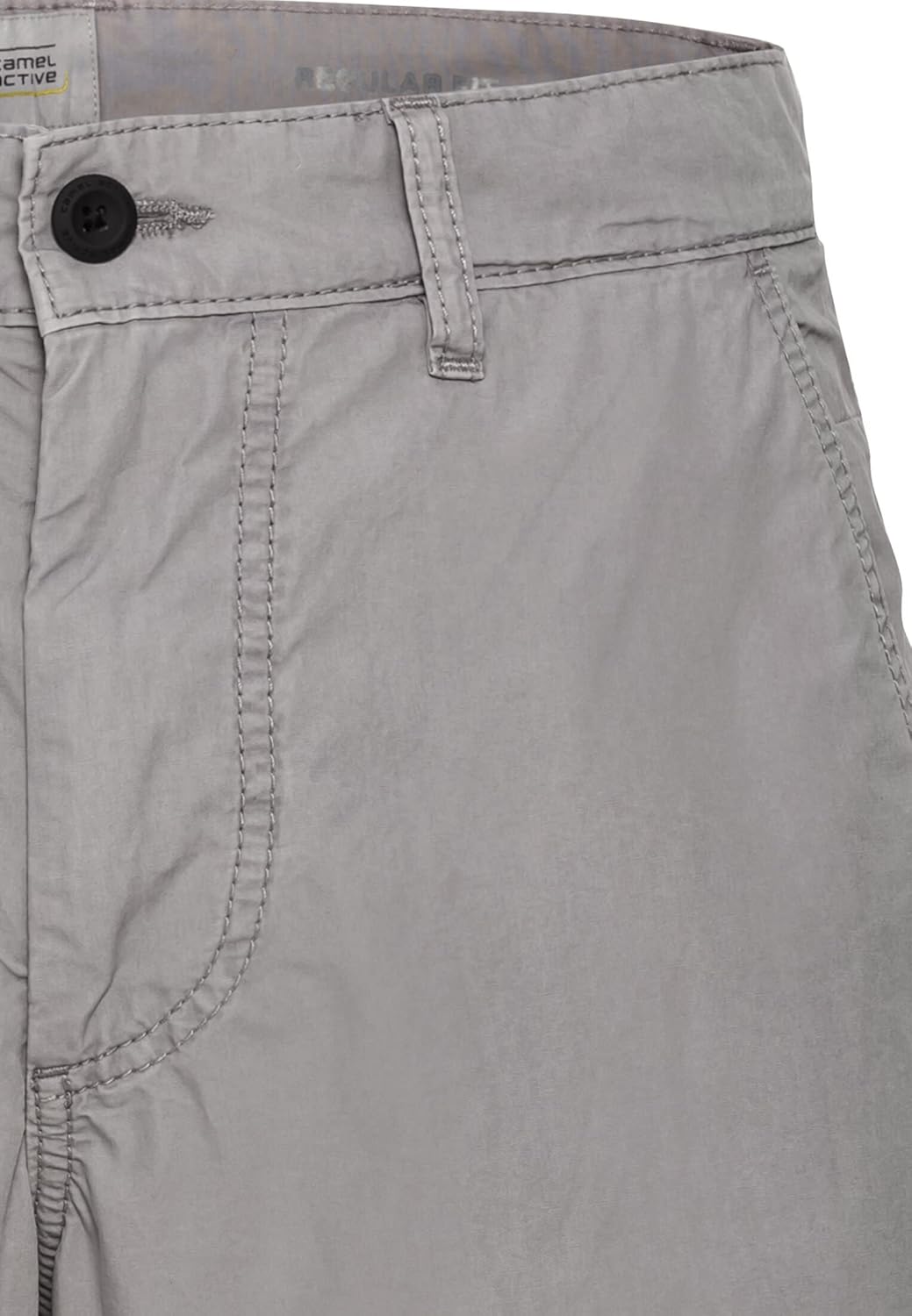 camel active Herren Shorts Chinoshorts aus Reiner Baumwolle 34W Grau, 34W Grau